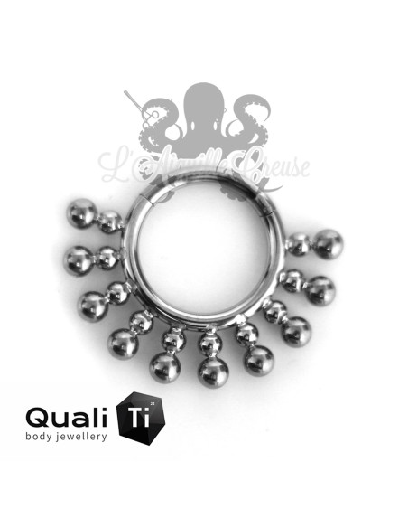Anneau segmenté en titane QualiTi Equinox, ouverture facile