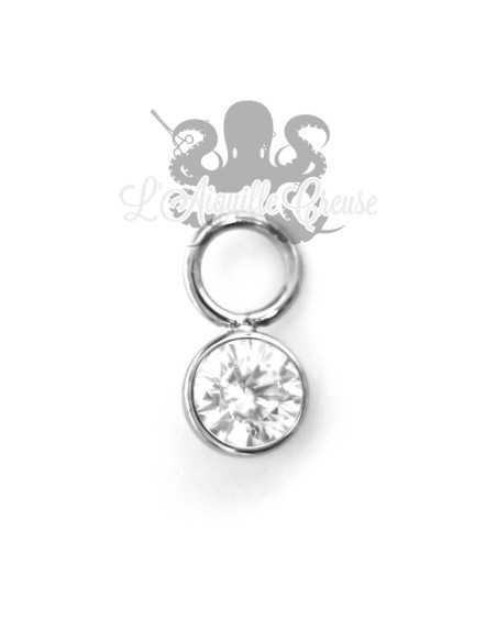 Charm Cristal Swarovski et titane