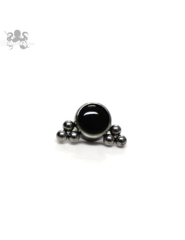 Accessoire en titane & onyx - pour 1 ou 1.2 mm