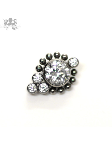 Accessoire en titane et zircons - pour 1 ou 1.2 mm