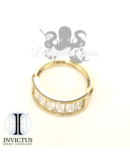 Anneau articulé en or jaune 14 carats Invictus