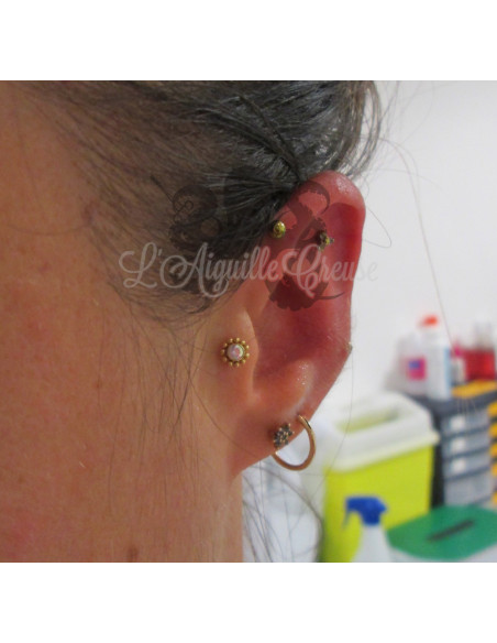 Cristal Swarovski en titane pvd or pour 1 ou 1.2 mm