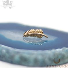 Plume en or jaune 14 carats Threadless Junipurr 2