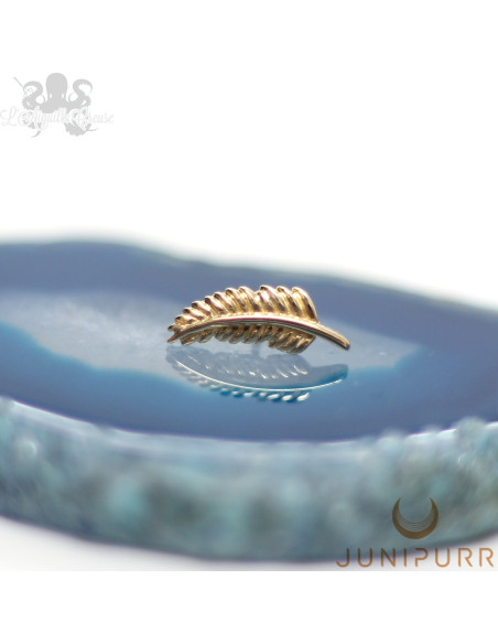 Plume en or jaune 14 carats Threadless Junipurr