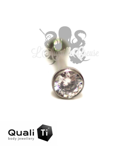 Cristal Swarovski et Barbell QualiTi 1.2mm pas de vis interne