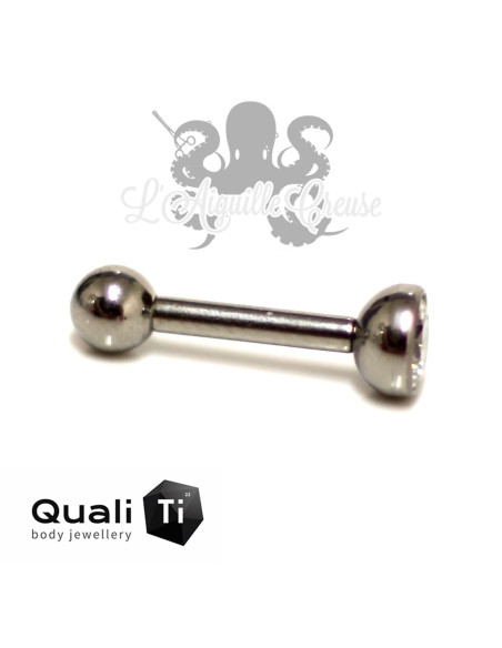 Cristal Swarovski et Barbell QualiTi 1.2mm pas de vis interne