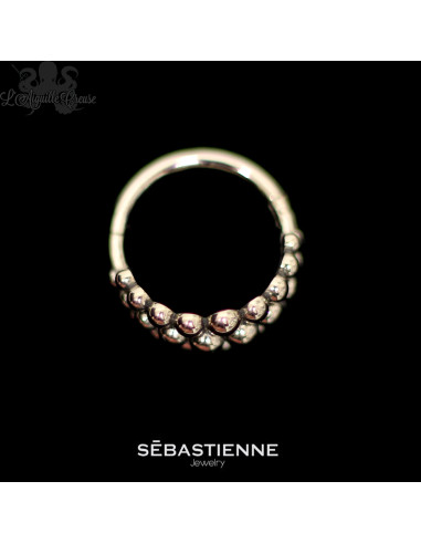 Anneau Paul-bert articulé en or blanc 18 carats - Sébastienne