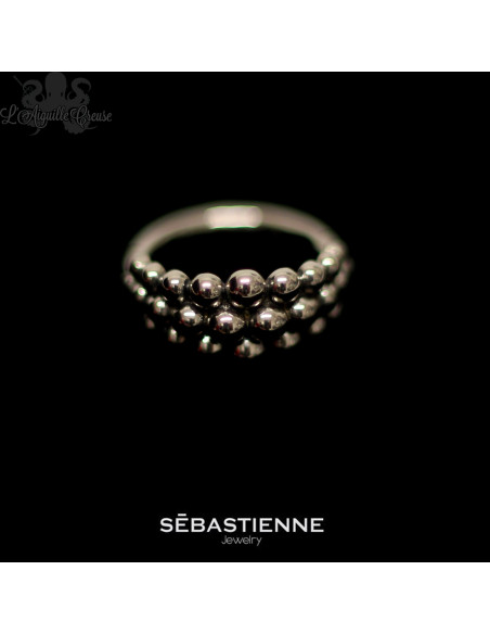 Anneau Paul-bert articulé en or blanc 18 carats - Sébastienne