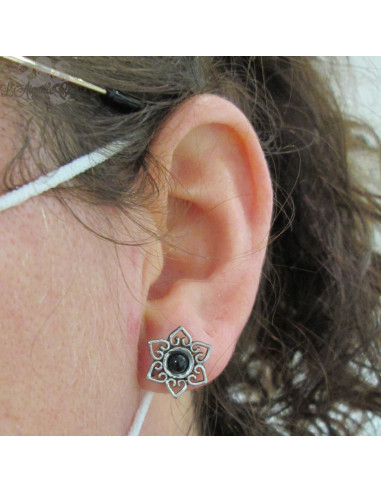 Plug en Bronze blanc & Onyx