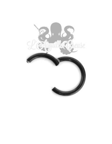 Anneau segmenté anodisé noir, ouverture facile.