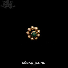 Lou en or rose 18 carats et jade Threadless - Sébastienne