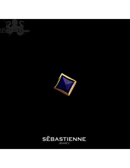 Annie en or rose 18 carats et lapis lazuli Threadless - Sébastienne