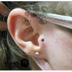 Cabochon d'hématite QualiTi en titane - pour 1.2 mm 2