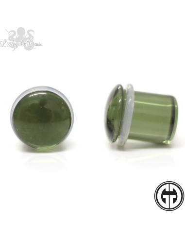 Paire de plugs Gorilla Glass Vert foncé