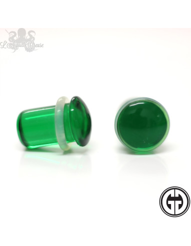 Paire de plugs Gorilla Glass Vert Emeraude