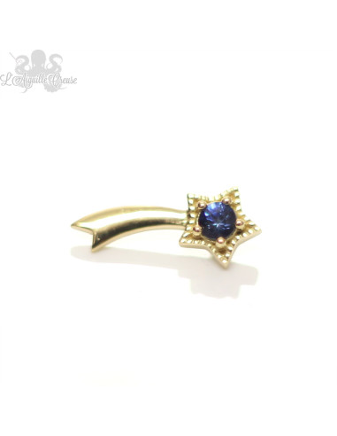 Accessoire en Or 18 carats et Saphir, pour bijou en 1 ou 1.2 mm