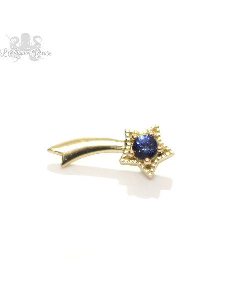Accessoire en Or 18 carats et Saphir, pour bijou en 1 ou 1.2 mm