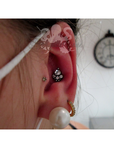 Accessoire en titane orné de Swarovski - pour 1 ou 1.2 mm