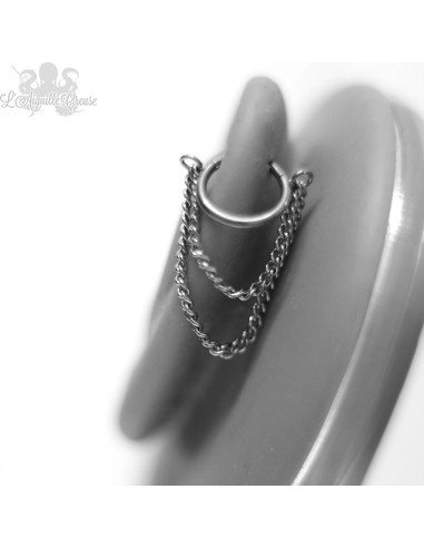 Anneau segmenté en titane Zadamer, ouverture facile