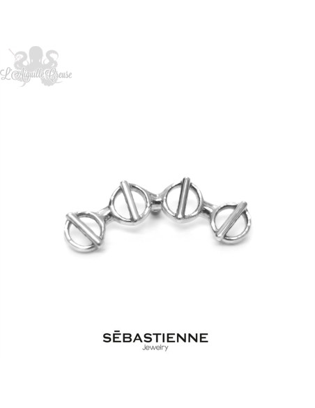 Accessoire Sébastienne cluster en or blanc 18 carats pour 1.2 mm