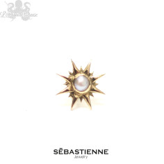 Jude en or jaune 18 carats et perle naturelle Threadless - Sébastienne 2