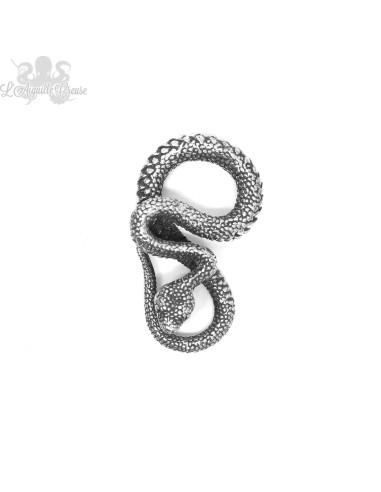 Paire de poids en bronze blanc Serpents