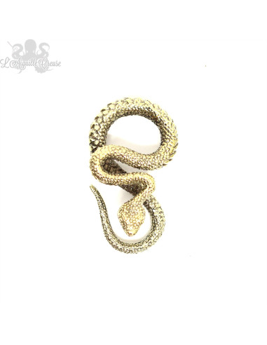 Paire de poids en bronze jaune Serpents