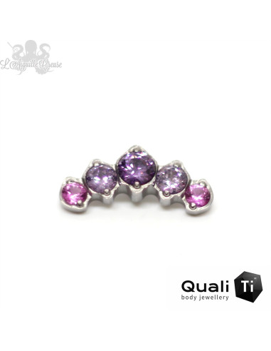 Accessoire QualiTi en titane & zircons - pour 1 ou 1.2 mm