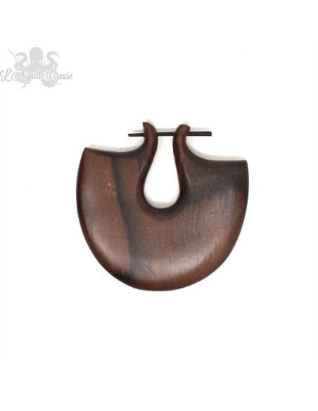 Paire de boucles d'oreilles en bois