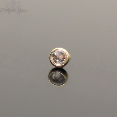 Accessoire en or jaune 18 carats orné d'un Zircon premium Threadless 2