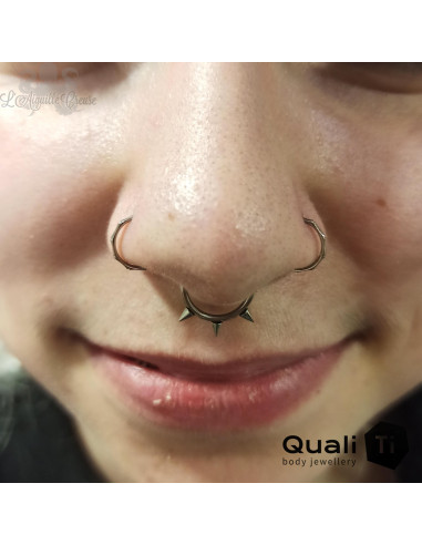 Anneau segmenté et Spike en titane QualiTi , ouverture facile