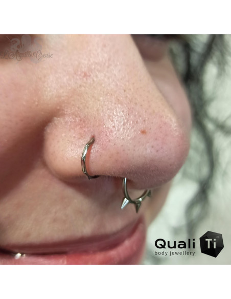 Anneau segmenté et Spike en titane QualiTi , ouverture facile