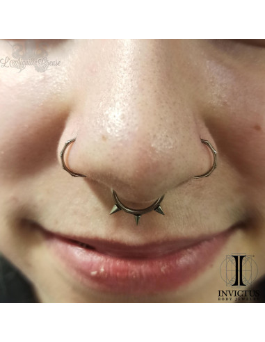 Anneau segmenté bamboo en titane Invictus, ouverture facile - 1 mm