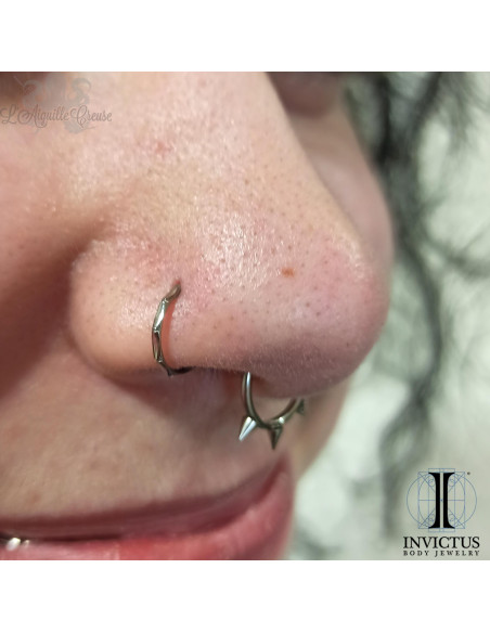 Anneau segmenté bamboo en titane Invictus, ouverture facile - 1 mm