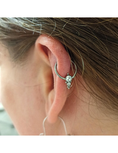 Anneau titane & Swarovski