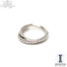 Anneau segmenté en titane Invictus & zircons premiums, ouverture facile 2