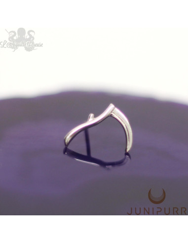 Accessoire Faux Threadless Junipurr en or blanc 14 carats