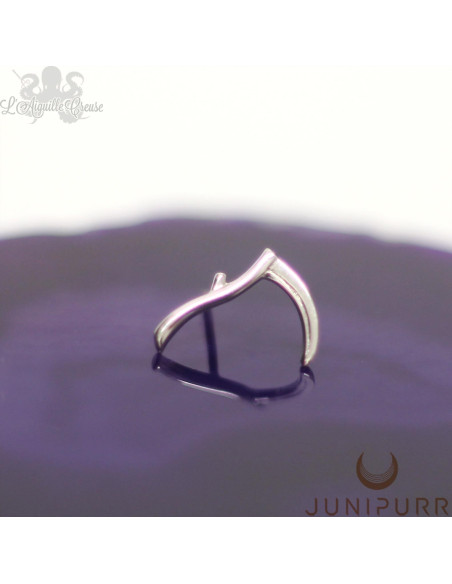 Accessoire Faux Threadless Junipurr en or blanc 14 carats