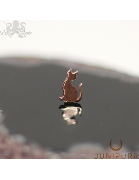 Accessoire Chat Threadless Junipurr en or rose 14 carats et zircons