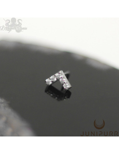 Accessoire Chevron et or blanc 14 carats Threadless Junipurr
