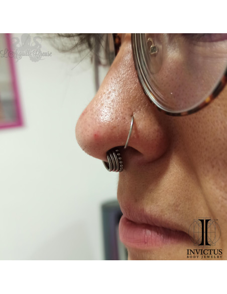Anneau segmenté en titane Invictus, ouverture facile