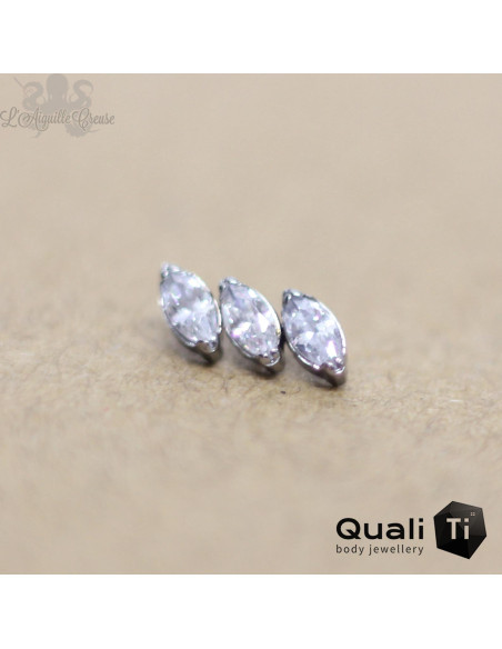 Cluster QualiTi en titane & zircons - pour 1 ou 1.2 mm