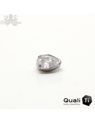 Goutte QualiTi en titane & zircon - pour 1 ou 1.2 mm