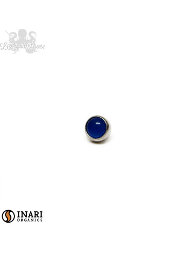 Cabochon d'agate bleue Inari - pour 1 ou 1.2 mm