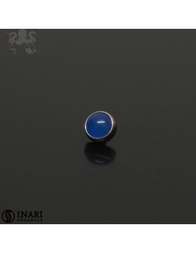 Cabochon d'agate bleue Inari - pour 1 ou 1.2 mm