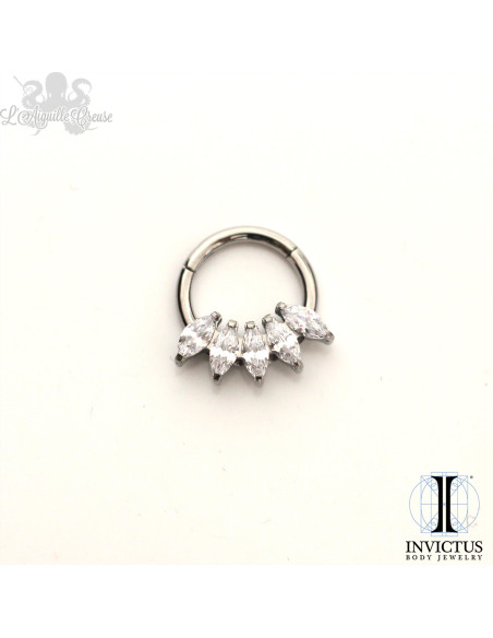 Anneau segmenté  titane Invictus, ouverture facile