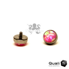 Cabochon d'opale synthétique de 6 mm QualiTi en titane - pour 1.6 mm 2