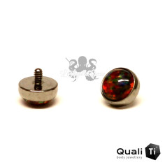 Cabochon d'opale synthétique de 6 mm QualiTi en titane - pour 1.6 mm