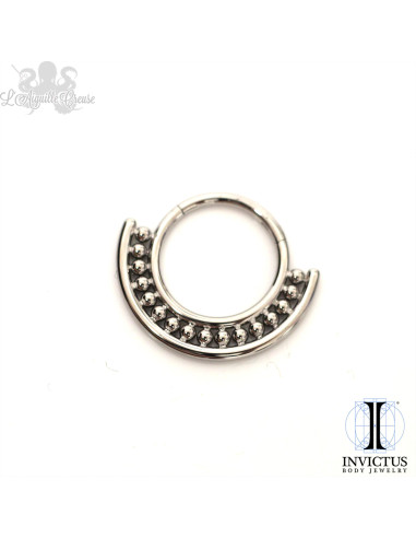 Anneau segmenté en titane Invictus, ouverture facile