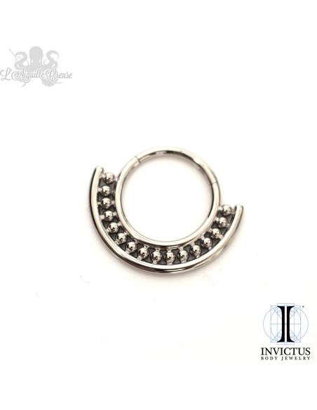Anneau segmenté en titane Invictus, ouverture facile